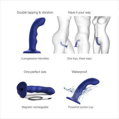 Насадка для страпона Strap-On-Me NIGHT BLUE М SO9621 фото