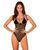 Прозрачное боди Obsessive Selinne teddy XL/2XL Black, мелкая сетка, двойные бретели