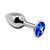Анальна пробка Alive Mini Metal Butt Plug Blue L SO6007 фото
