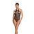 Бодістокінг з декольте Passion BS088 black, імітація корсетної шнурівки One size