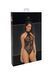 Боди Noir Handmade F314 Ego flocked mesh halter bodysuit - XXL