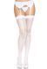 Панчохи-сітка зі швом ззаду Leg Avenue Butterfly back seam thigh highs One size White
