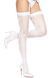 Панчохи-сітка зі швом ззаду Leg Avenue Butterfly back seam thigh highs One size White