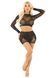 Комплект Leg Avenue Rhinestone Crop Top and Mini Skirt One Size, Black