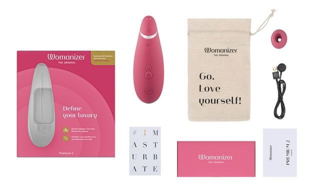 Вакуумний стимулятор Womanizer Premium 2 Raspberry SO8753 фото