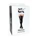 Лакированные чулки со шнуровкой Art of Sex - Mistress, черные, размер M, Черный