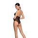 Бодістокінг з декольте Passion BS088 black, імітація корсетної шнурівки One size