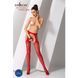 Эротические чулки-стокинги Passion S024 One Size, Red, имитация чулков и пояса с гартерами