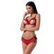 Комплект білизни Passion Exclusive CHERRY SET OpenBra XXL/XXXL red, відкритий ліф, трусики-спідничка