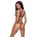Відверті трусики-стрепи з мереживом Passion Exclusive SOLON THONG S/M, black