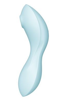 Вакуумный клиторально-влагалищный смарт-вибратор Satisfyer Curvy Trinity 5 голубой SO6726 фото