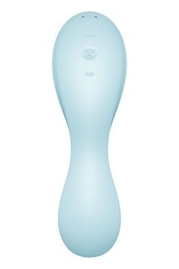Вакуумный клиторально-влагалищный смарт-вибратор Satisfyer Curvy Trinity 5 голубой SO6726 фото