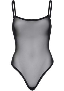 Еротичне боді Leg Avenue Cami bodysuit with thong Black XL, на бретелях