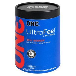 Презервативи ONE Ultra Feel 40 шт, подарункова упаковка тюб SX0797 фото
