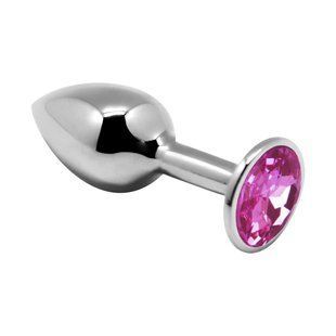 Анальна пробка Alive Mini Metal Butt Plug Pink L SO6008 фото