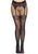 Колготки Leg Avenue Fishnet tights with back seam One size Black, задній шов, мереживо, сітка