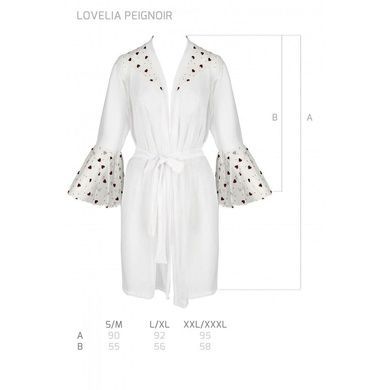 Розкішний повітряний пеньюар халат Passion Lovelia S/M білий