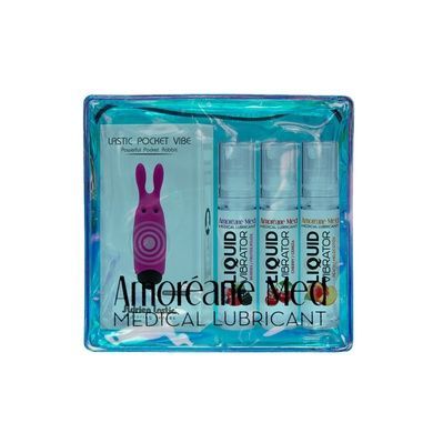 3 смазки Amoreane Med (3х10мл) и вибропуля Adrien Lastic Pink SO4119 фото