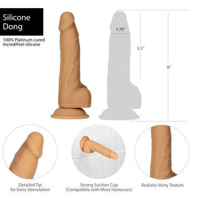 Фалоімітатор ADDICTION Dual Density Dildo Caramel 8 SO8243 фото