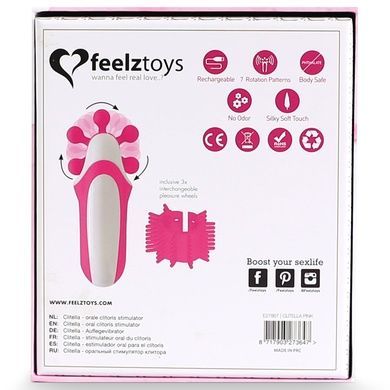 Стимулятор FeelzToys Clitella Oral Clitoral Stimulator Pink SO5068 фото