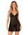 Пеньюар и трусики Obsessive Latinesa babydoll & thong M/L черный