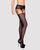 (SALE) Сітчасті панчохи-стокінги з мереживним поясом Obsessive Garter stockings S307 XL/XXL, чорні, імітаці