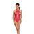 Бодістокінг з декольте Passion BS088 red, імітація корсетної шнурівки One size