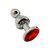 Анальна пробка Wooomy Lollypop Double Ball Metal Plug Red L SO7420 фото