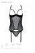 Корсет Passion MARINA CORSET, S/M, black, с открытыми чашками