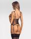 Корсет Obsessive Soranna cupless corset & crotchless thong 2XL/3XL, Черный
