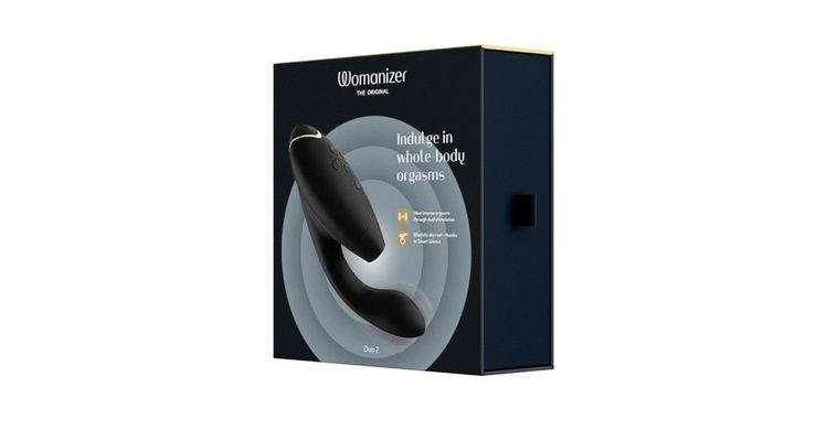 Вакуумний кліторальний стимулятор Womanizer Duo 2 Black SO8754 фото