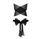 Комплект белья Passion AMORE SET black, стринги и лиф в виде подарочной ленты с бантом