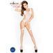 Бодистокинг Passion BS019 white, комбинезон, имитация чулок и пояса S/M/L