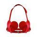 Ліф Серце з натуральної шкіри Feral Feelings - Hearts Bra Red