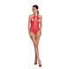 Бодістокінг з декольте Passion BS088 red, імітація корсетної шнурівки One size