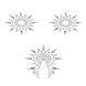 Пестіс з кристалів Petits Joujoux Gloria set of 3 - Silver, прикраса на груди та вульву