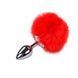Анальная пробка с хвостом Alive Fluffy Plug S Red SO6314 фото 1