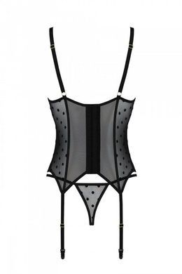 Корсет Passion MARINA CORSET, XXL/XXXL, black, с открытыми чашками