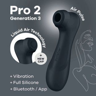 Стимулятор Satisfyer Pro 2 Generation 3 with Liquid Air Connect App Dark Grey SO8404 фото