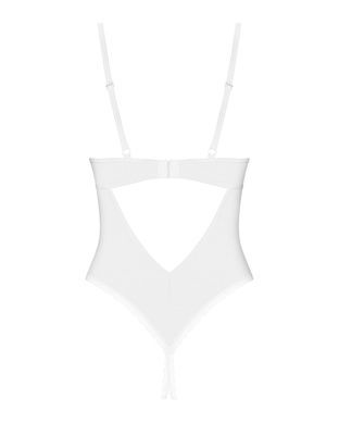 Боди з доступом Obsessive Alissium crotchless teddy, XS/S, лиф с мягкой чашкой, высокие трусики