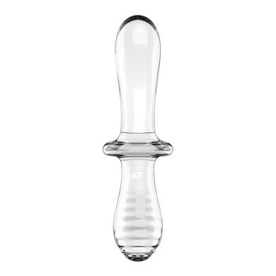 Двухсторонний стеклянный дилдо Satisfyer Double Crystal Transparent SO8784 фото