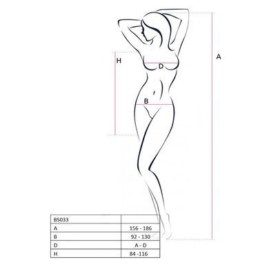 Бодістокінг Passion BS033 white, сукня-сітка на бретелях, прозора S/M/L