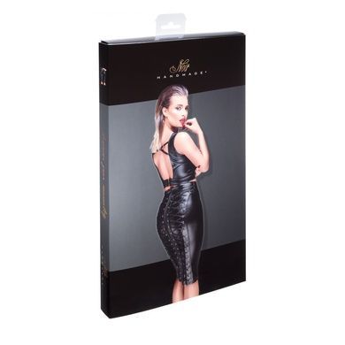 Юбка-карандаш со шнуровкой Noir Handmade F152 Powerwetlook pencil skirt, S, с мокрым эффектом