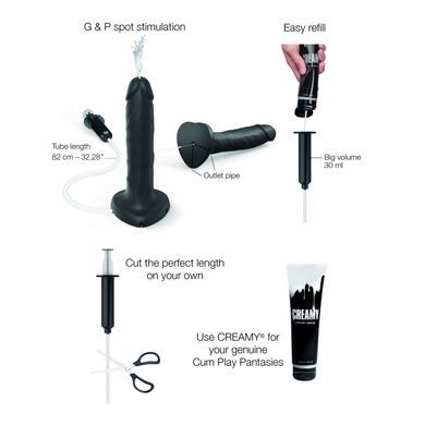 Фаллоимитатор кончающий Strap-On-Me Squirting Cum Dildo Realistic Black SO9015 фото