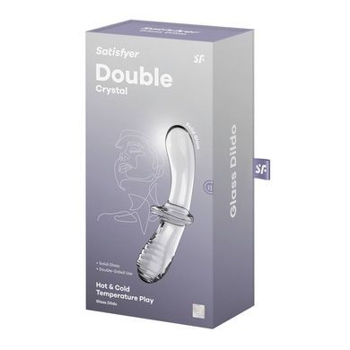 Двухсторонний стеклянный дилдо Satisfyer Double Crystal Transparent SO8784 фото