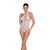 Бодістокінг з декольте Passion BS088 white, імітація корсетної шнурівки One size