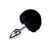 Анальная пробка с хвостом Alive Fluffy Plug M Black SO6315 фото