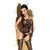 Бодістокінг Penthouse Magical Mistress S/L Black, відкритий доступ, квітковий декор, імітація панчіх