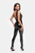 Комбінезон Noir Handmade F298 Libido Deep-V catsuit with collar and pearl chain - L