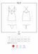 Сатиновий комплект для сну з мереживом Obsessive 828-CHE-1 chemise & thong L/XL, чорний, Пеньюар